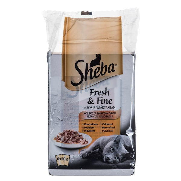 Katzenfutter Sheba Fresh & Fine Huhn Truthahn Vögel 300 g