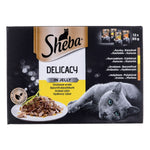 Katzenfutter Sheba Delicacy in Jelly Huhn Truthahn Ente Vögel 100 g