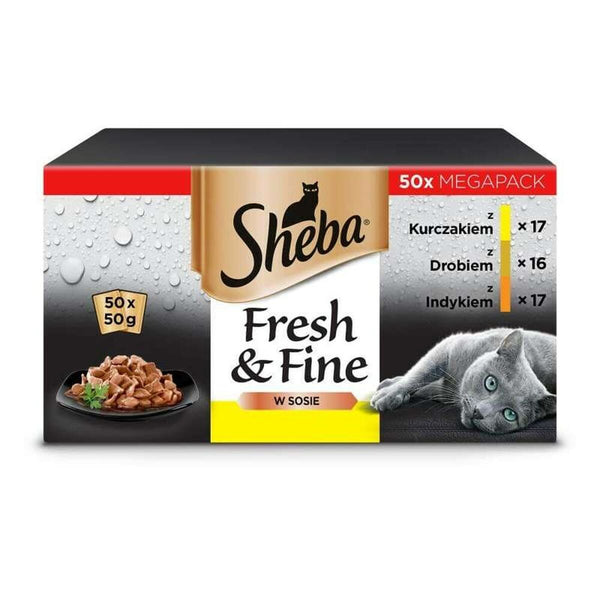 Katzenfutter Sheba Fresh & Fine Huhn Truthahn Vögel 50 x 50 g