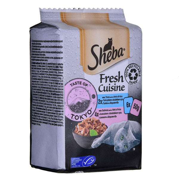 Katzenfutter Sheba                                 Lachsfarben Thunfisch 6 x 50 g