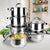 Topfset Feel Maestro MR-2120 Silberfarben Stahl 12 Stücke