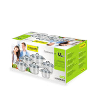 Topfset Feel Maestro MR-2120 Silberfarben Stahl 12 Stücke