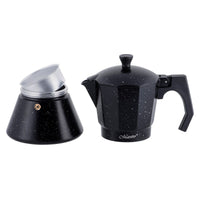 Italienische Kaffeemaschine Feel Maestro MR-1667-6 Schwarz Granit Aluminium 300 ml 6 Tassen