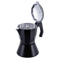 Italienische Kaffeemaschine Feel Maestro MR-1667-6 Schwarz Granit Aluminium 300 ml 6 Tassen