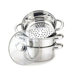 Dampfgarer mit Kasserolle Feel Maestro MR-2900-18 Stahl Glas Edelstahl 2 L