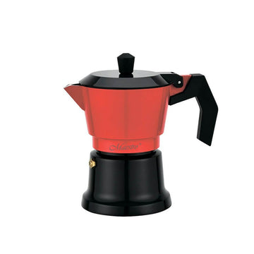 Italienische Kaffeemaschine Feel Maestro MR-1657-3 Schwarz Rot Aluminium 150 ml 3 Kopper