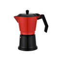 Italienische Kaffeemaschine Feel Maestro MR-1657-9 Schwarz Rot Aluminium 450 ml 9 Tassen