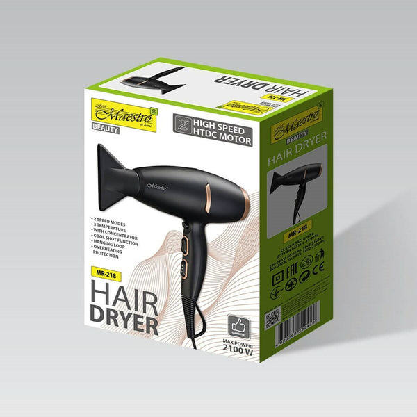 Föhn Feel Maestro MR-218 Schwarz Gold 2100 W