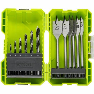 Satz Bohrer Ryobi Holz 12 Stücke