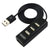 3-Port USB Hub Unitek Y-2140 Schwarz