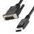 DisplayPort-Kabel zu DVI Unitek Y-5118BA Schwarz 1,8 m