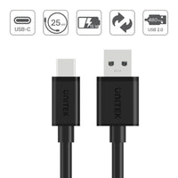USB-C-Kabel auf USB Unitek Y-C480BK Weiß 25 cm