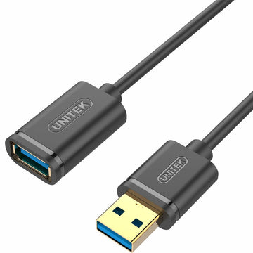 USB-Kabel Unitek Y-C457GBK Stecker/Steckdose Schwarz 1 m