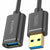 USB-Kabel Unitek Y-C457GBK Stecker/Steckdose Schwarz 1 m