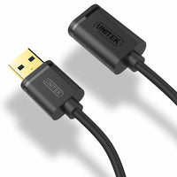 USB-Kabel Unitek Y-C457GBK Stecker/Steckdose Schwarz 1 m