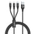 USB-Kabel auf Micro-USB, USB-C und Lightning Unitek C14049BK Schwarz 1,2 m