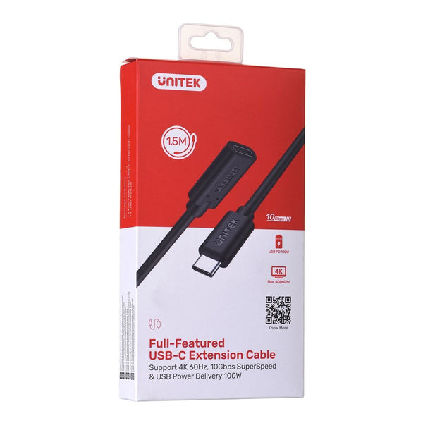 Kabel USB C Unitek C14086BK-1.5M 1,5 m Schwarz