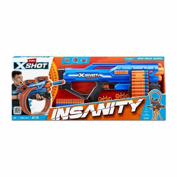 Dart-Pistole Zuru XSHOT Insanity Mad Mega Barrel