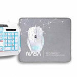 Tastatur mit Maus NASA ANDROMEDA4IN1-W Weiß Bunt Qwerty Spanisch