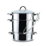 Dampfgarer mit Kasserolle Feel Maestro MR-1030 Metall Silikon Edelstahl Gehärtetes Glas Ø 26 cm 8 L 4,5 L