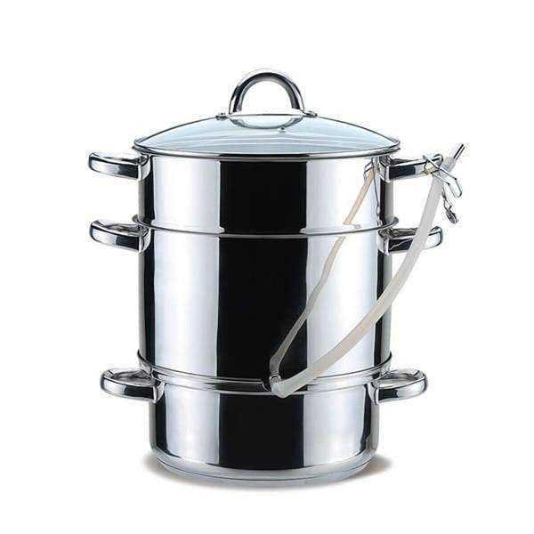 Dampfgarer mit Kasserolle Feel Maestro MR-1030 Metall Silikon Edelstahl Gehärtetes Glas Ø 26 cm 8 L 4,5 L