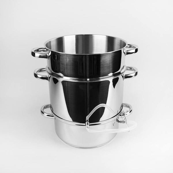 Dampfgarer mit Kasserolle Feel Maestro MR-1030 Metall Silikon Edelstahl Gehärtetes Glas Ø 26 cm 8 L 4,5 L