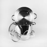 Dampfgarer mit Kasserolle Feel Maestro MR-1030 Metall Silikon Edelstahl Gehärtetes Glas Ø 26 cm 8 L 4,5 L