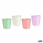Blumentopf Ibergarden LINCE-CLAROS Weiß grün Rosa Lila Lehm 16,5 x 16 x 16,5 cm (120 Stück)