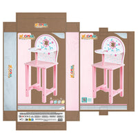 Hochstuhl Woomax 25 x 55 x 20 cm Puppen Weiß Rosa 2 Stück