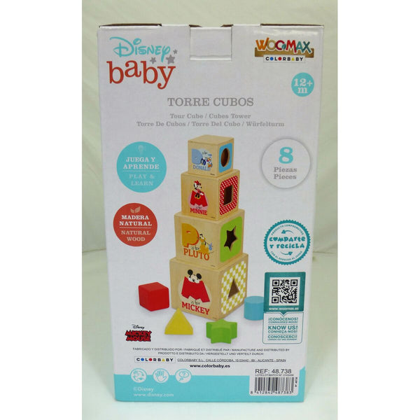 Stapelbare Bauklötze Disney 8 Stücke 4 Stück 12,2 x 12,2 x 12,2 cm