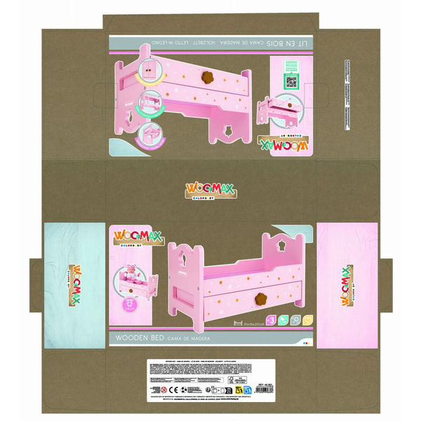 Bett Woomax Rosa 4 Stück 31 x 20 x 16 cm