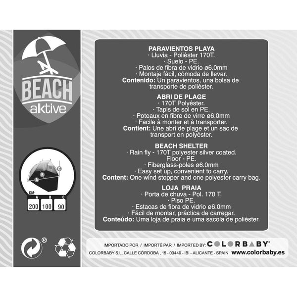 Windschutz Aktive 200 x 90 x 100 cm