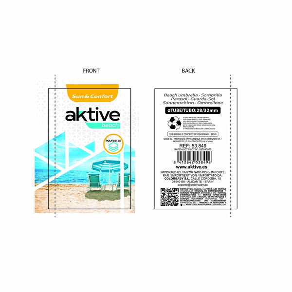 Sonnenschirm Aktive Rot 280 x 263 x 280 cm (4 Stück)