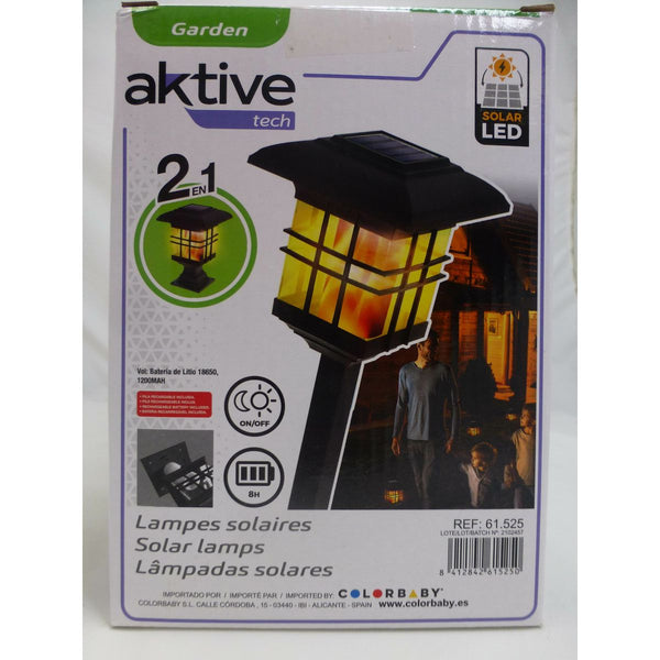 Solar-Gartenpfahl-Set Aktive Kunststoff 13,5 x 46 x 13,5 cm (4 Stück)