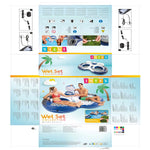 Schwimmreifen Intex River Run 2 243 x 51 x 157 cm Blau Weiß (3 Stück)