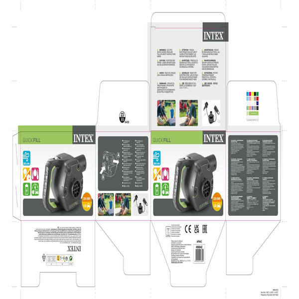 Elektrische Luftpumpe Intex Quick Fill Aufladbar 220-240 V 4 Stück