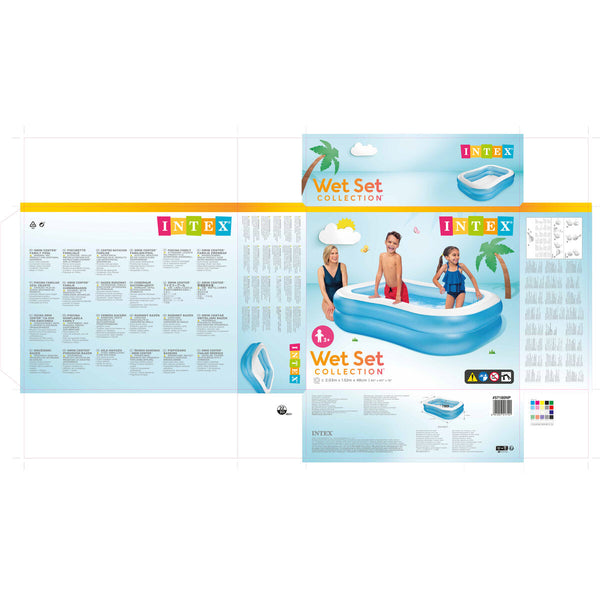 Aufblasbarer Pool Intex Blau Weiß Blau/Weiß 540 L 203 x 48 x 152 cm (3 Stück)