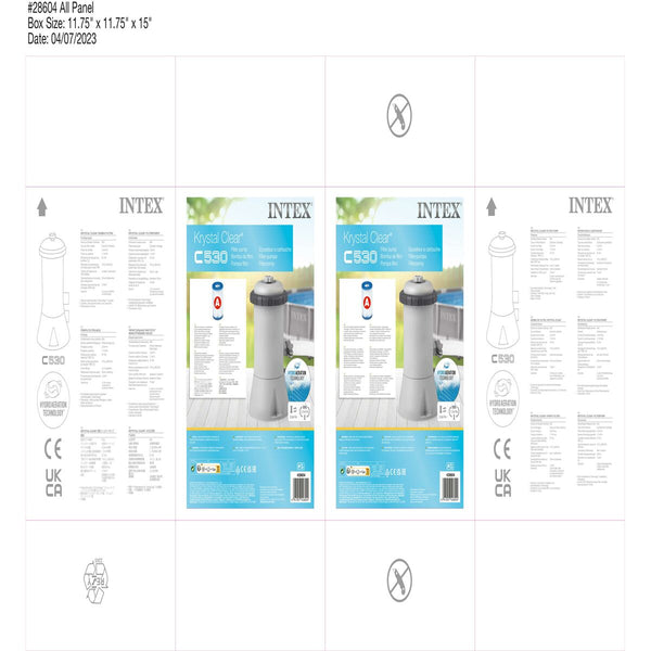 Aufbereitungsanlage für Schwimmbad Intex Krystal Clear 45 W 2006 l/h