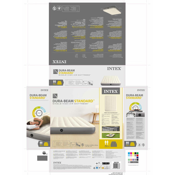 Luftmatratze Intex 152 x 25 x 203 cm (3 Stück)