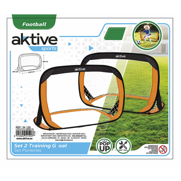 Zweiteiliges Fußballtor-Set Aktive 120 x 80 x 80 cm (2 Stück)