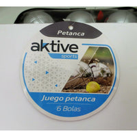 Boccia-Spielset Aktive 6 Bälle Metall Verchromter Stahl (4 Stück)