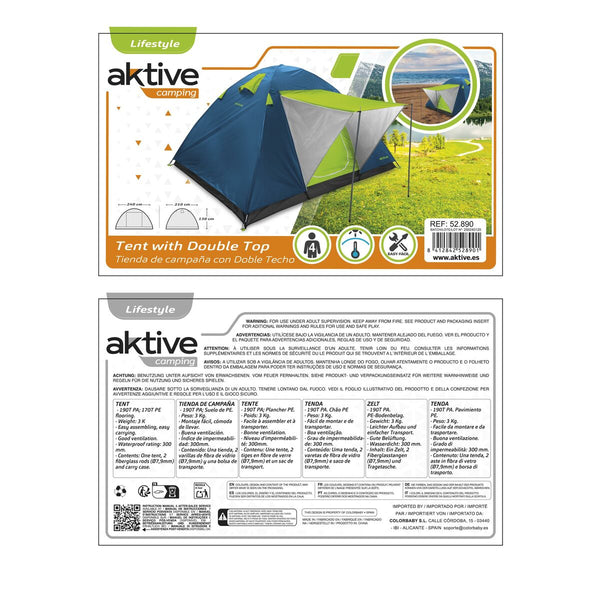 Zelt Aktive Markise 240 x 130 x 210 cm (2 Stück)
