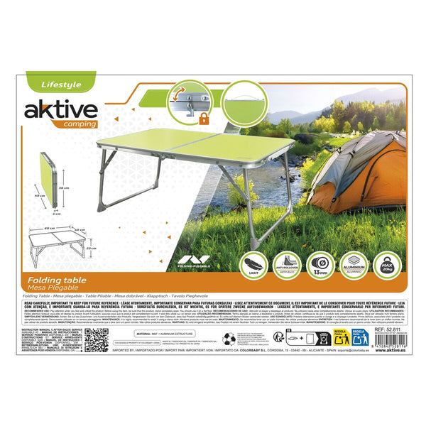 Table Klapptisch Aktive Pistazienfarben 60 x 25 x 40 cm (4 Stück)