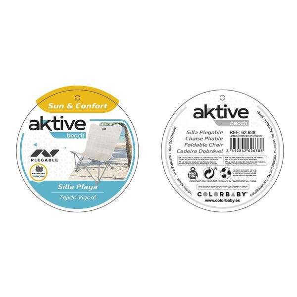 Camping Klappstuhl Aktive Beige 78 x 90 x 76 cm (4 Stück)