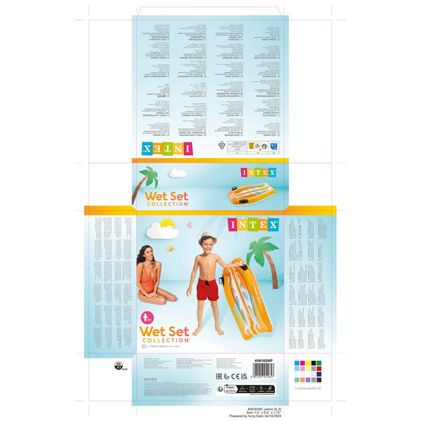 Aufblasbare Figur für Pool Intex Joy Rider 62 x 112 cm Surfbrett (12 Stück)