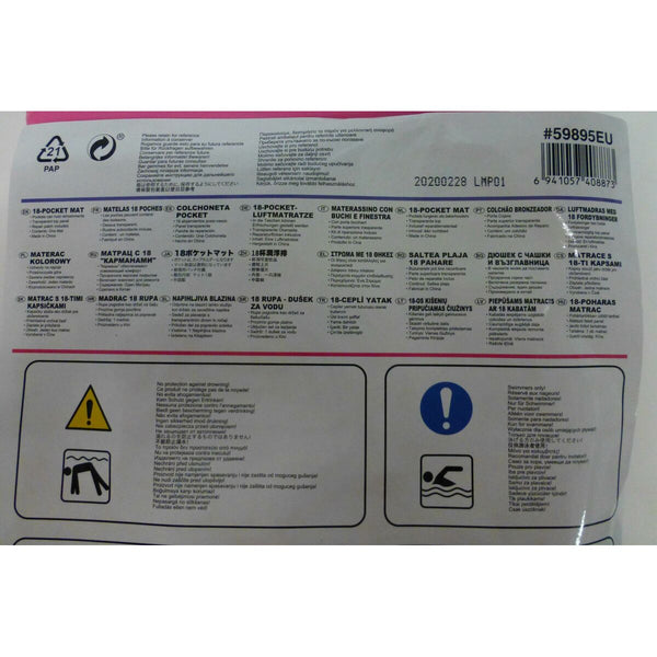 Luftmatratze Intex Reflektierend 18 Gläser 188 x 20 x 71 cm