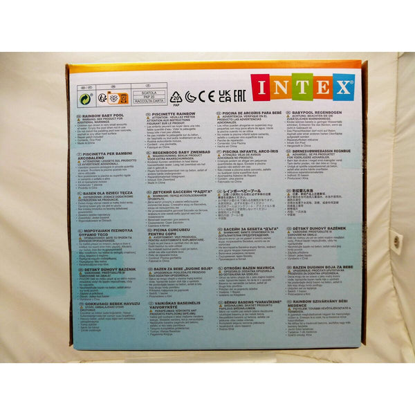 Aufblasbares Planschbecken für Kinder Intex Regenbogen Ringe 63 L 86 x 25 x 86 cm (12 Stück)