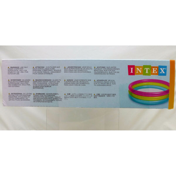 Aufblasbares Planschbecken für Kinder Intex Regenbogen Ringe 63 L 86 x 25 x 86 cm (12 Stück)