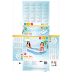 Aufblasbares Planschbecken für Kinder Intex rechteckig Blau Weiß 90 L 166 x 25 x 100 cm (6 Stück)