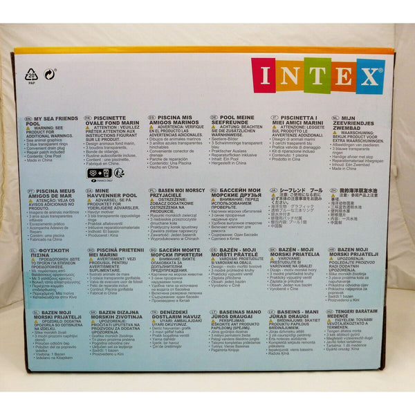 Aufblasbares Planschbecken für Kinder Intex Oval Blau Weiß 230 L 163 x 46 x 107 cm (6 Stück)